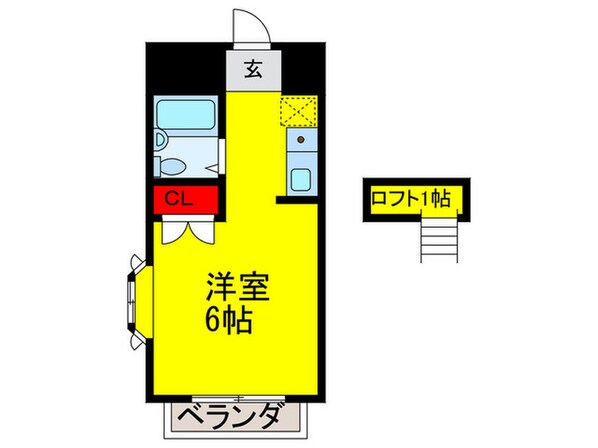 カレッジハウスイ－ストの物件間取画像